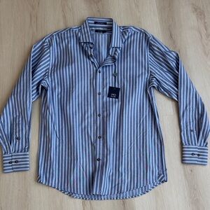 Lincs Men's Striped Button-Down Shirt